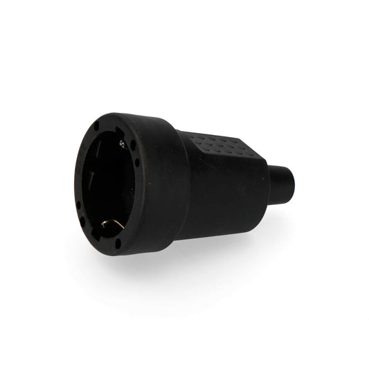 Ficha aÃ©rea borracha10/16a 250v t/tl 4,8mm ip44 negra (embalada)_0