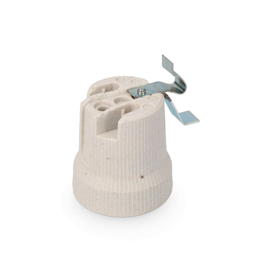 Porta-lÃ¢mpadas em porcelana e-27 250v para tectos bege (embalado)_0