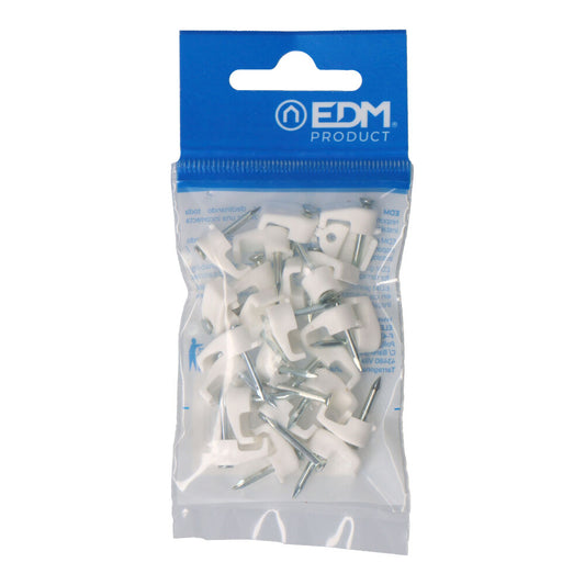 AbraÃ§adeira plana branca com prego 2x1,5mm nÂ°1 (blister 25 unid.) edm_0