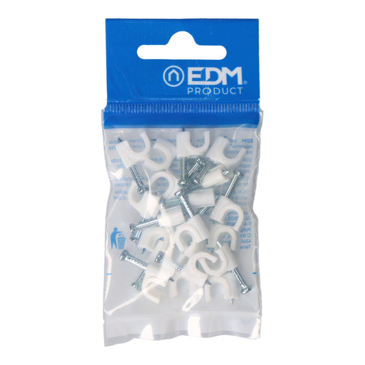 AbraÃ§adeira redonda branca com prego 2x1mm nÂ°6 (blister 20 unid.) edm_0