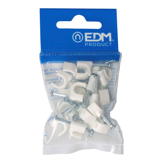AbraÃ§adeira redonda branca com prego 2x1,5mm nÂ°7 (blister 20 unid.) edm_0