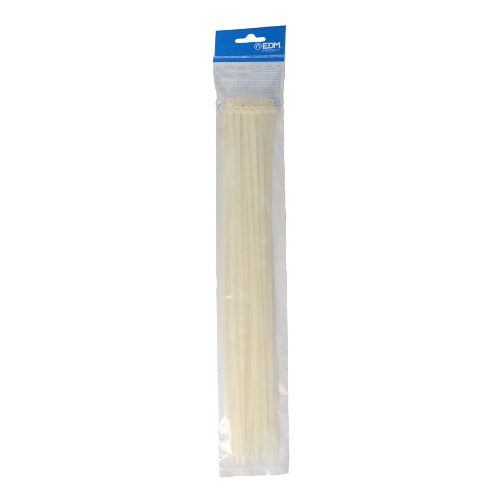 AbraÃ§adeiras natural 380x4,8mm nylon de alta qualidade (blister 25 unid.) edm_0