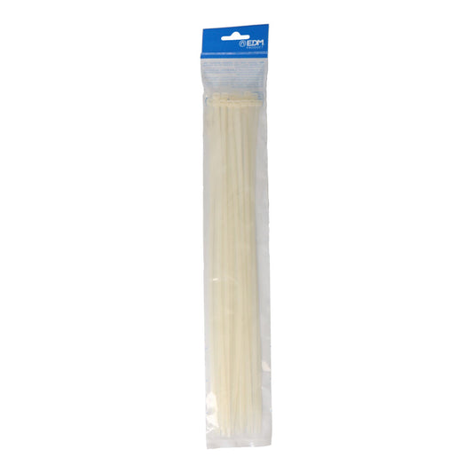 AbraÃ§adeiras natural 380x4,8mm nylon de alta qualidade (blister 25 unid.) edm_0