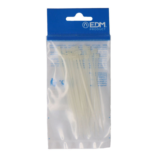 AbraÃ§adeiras natural 100x2,5mm nylon de alta qualidade (blister 25 unid.) edm_0