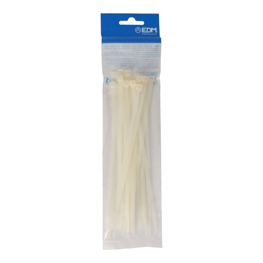 AbraÃ§adeiras natural 200x4,8mm nylon de alta qualidade (blister 25 unid.) edm_0