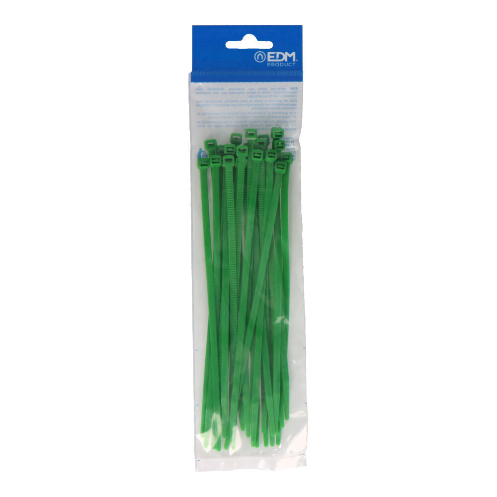 AbraÃ§adeiras verdes 200x4,8mm nylon de alta qualidade (blister 25 unid.) edm_0