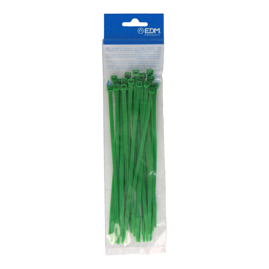 AbraÃ§adeiras verdes 200x4,8mm nylon de alta qualidade (blister 25 unid.) edm_0