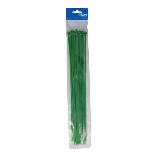 AbraÃ§adeiras verdes 380x4,8mm nylon de alta qualidade (blister 25 unid.) edm_0