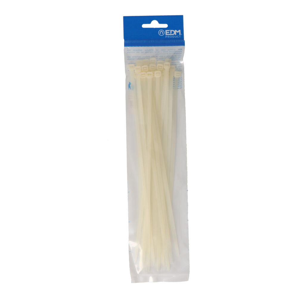 AbraÃ§adeiras natural 250x4,8mm nylon de alta qualidade (blister 25 unid.) edm_0