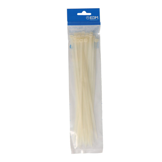 AbraÃ§adeiras natural 250x4,8mm nylon de alta qualidade (blister 25 unid.) edm_0