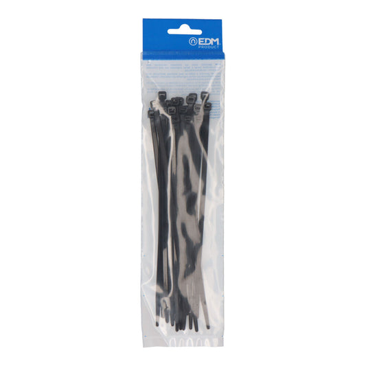 AbraÃ§adeiras pretas 200x4,8mm nylon de alta qualidade (blister 25 unid.) edm_0