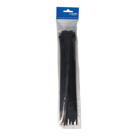 AbraÃ§adeiras pretas 300x8mm nylon de alta qualidade (blister 25 unid.) edm_0