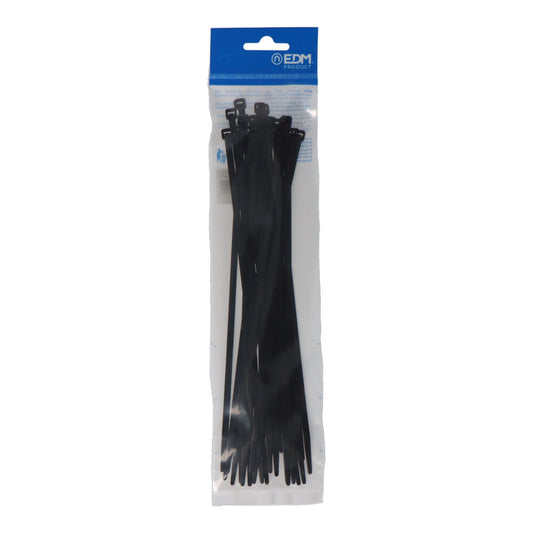 AbraÃ§adeiras pretas 250x4,8mm nylon de alta qualidade (blister 25 unid.) edm_0