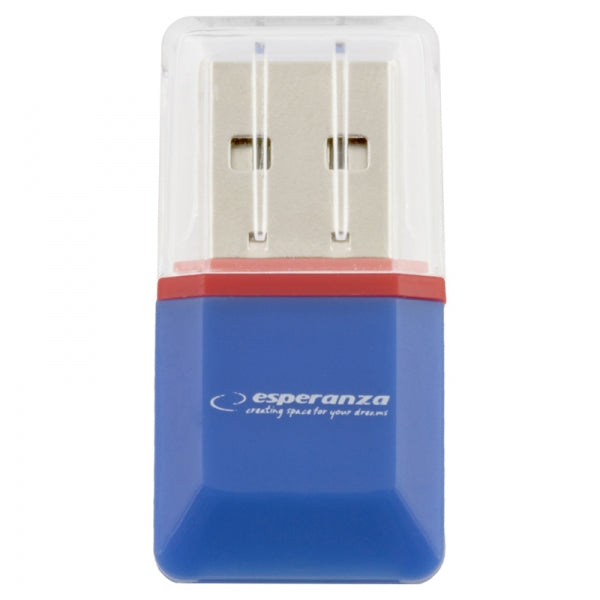 ESPERANZA MICRO SD USB 2.0 CARD READER BLUE_0
