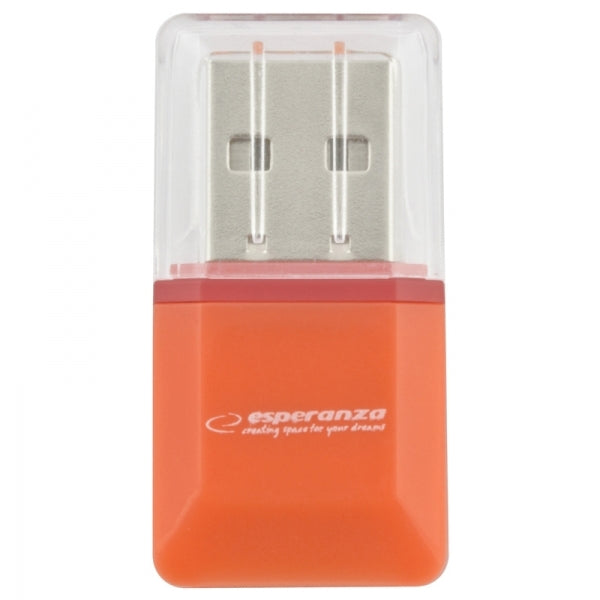 ESPERANZA MICRO SD USB 2.0 CARD READER ORANGE_0