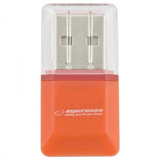ESPERANZA MICRO SD USB 2.0 CARD READER ORANGE_0
