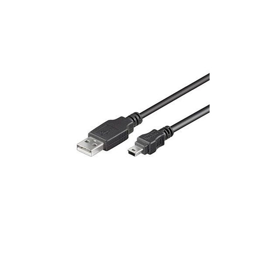 Cabo USB EWENT EC1027 / 1,8 m / USB 2.0 / USB A para Mini-USB B / Preto_0
