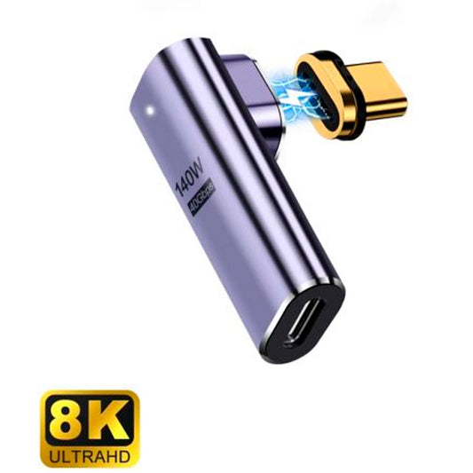 Adaptador Magnético USB-C EWENT / 90 Graus / PD100W 8K60Hz / Preto / EC1049_0