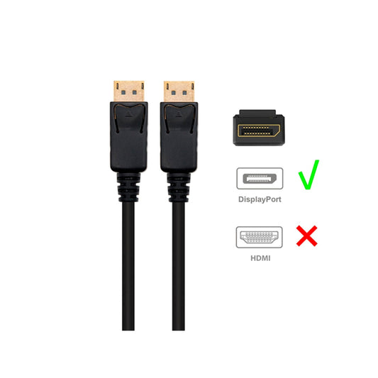 Cabo DisplayPort Ewent / 4K 60Hz / 1MT / Preto / EC1410_0