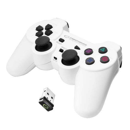 ESPERANZA WIRELESS GAMEPAD 2.4GHZ PS3/PC USB GLADIATOR WHITE/BLACK_0