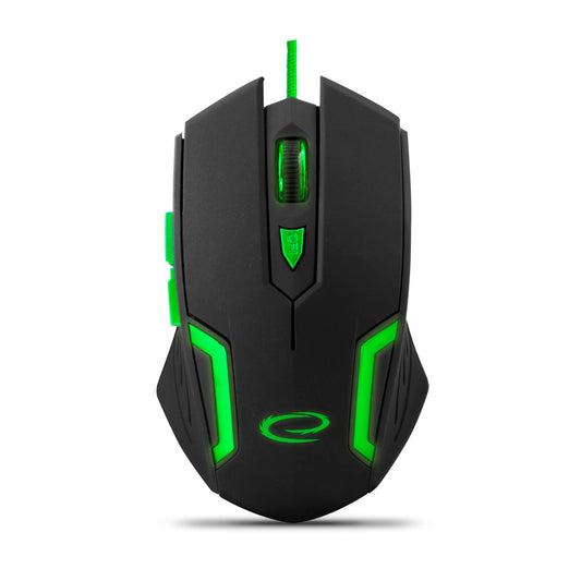 ESPERANZA WIRED MOUSE FOR GAMERS 6D OPT. USB MX205 FIGHTER GREEN_0
