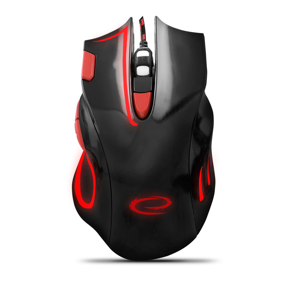 ESPERANZA WIRED MOUSE FOR GAMERS 7D OPT. USB MX401 HAWK BLACK-RED_0