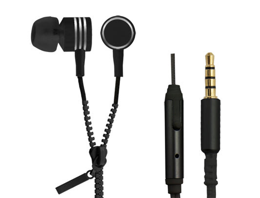 ESPERANZA STEREO EAPRHONES WITH MICROPHONE ZIPPER BLACK_0