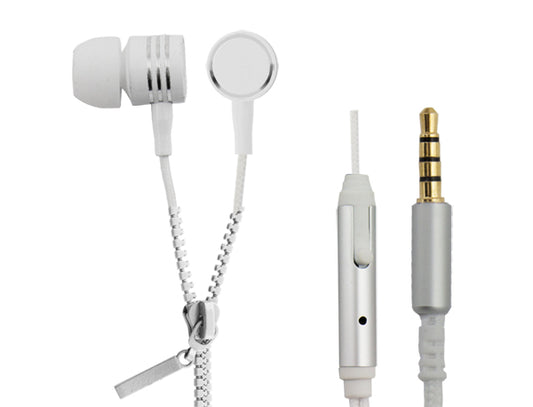 ESPERANZA STEREO EAPRHONES WITH MICROPHONE ZIPPER WHITE_0
