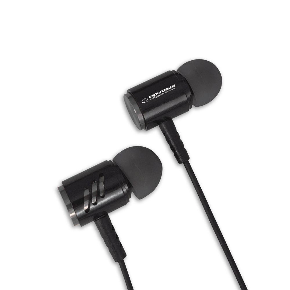 ESPERANZA METAL EARPHONES WITH MICROPHONE EH207 BLACK/SILVER_0