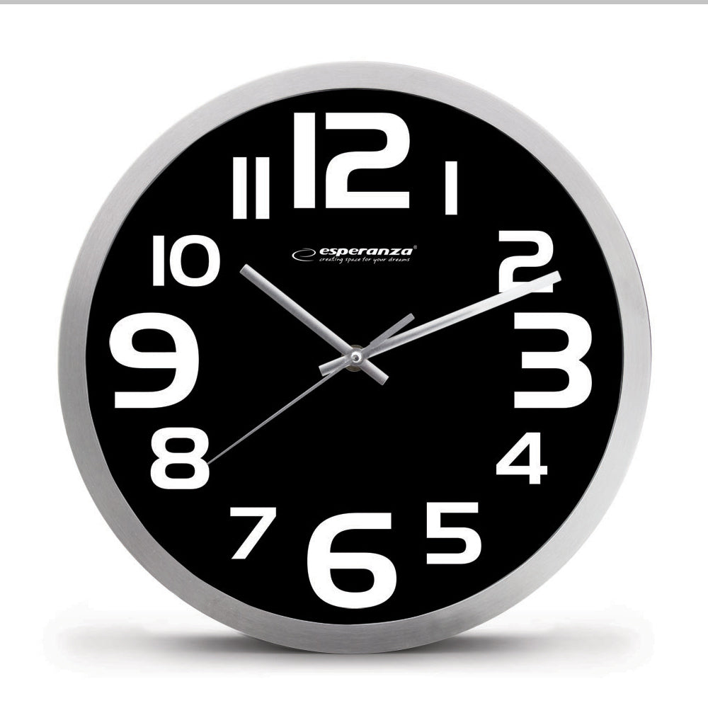 ESPERANZA WALL CLOCK ZURICH I BLACK  _0
