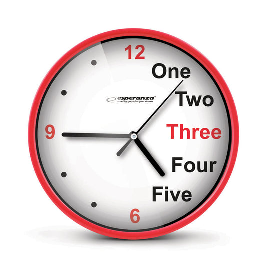 ESPERANZA WALL CLOCK PRAGUE RED_0