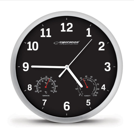  ESPERANZA WALL CLOCK LYON  BLACK_0