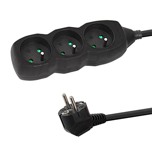 ESPERANZA POWER STRIP 3 SOCKETS 1.5M BLACK_0