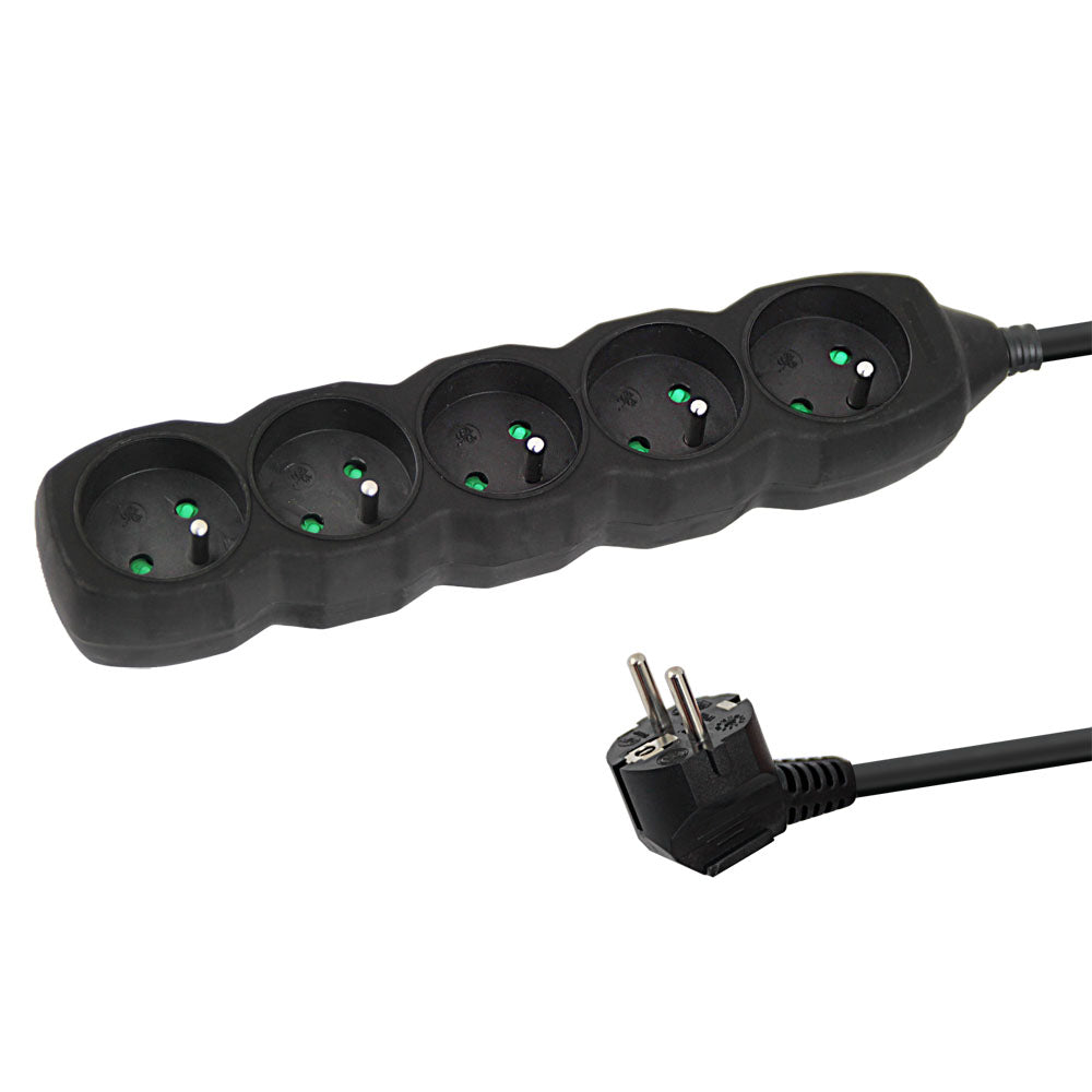 ESPERANZA POWER STRIP 5 SOCKETS 3M BLACK_0
