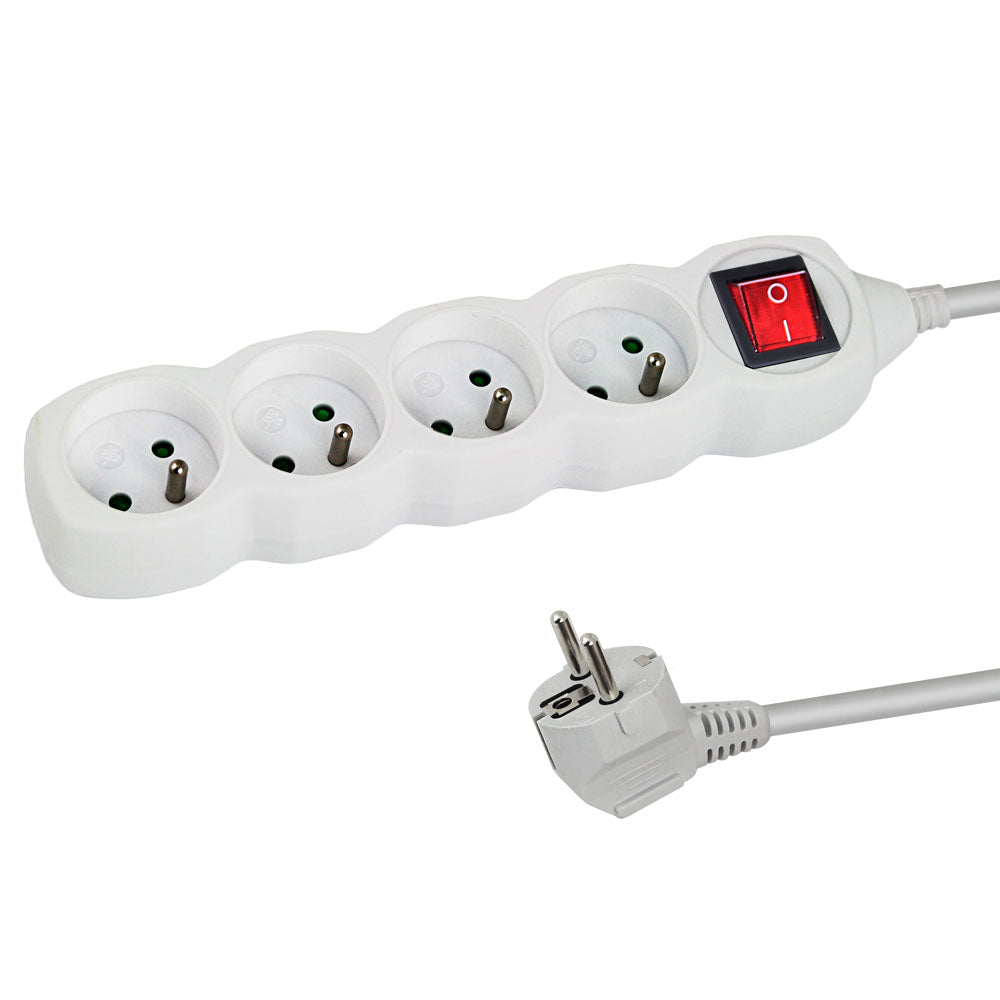 ESPERANZA POWER STRIP 4 SOCKETS SWITCH 1.5M WHITE_0