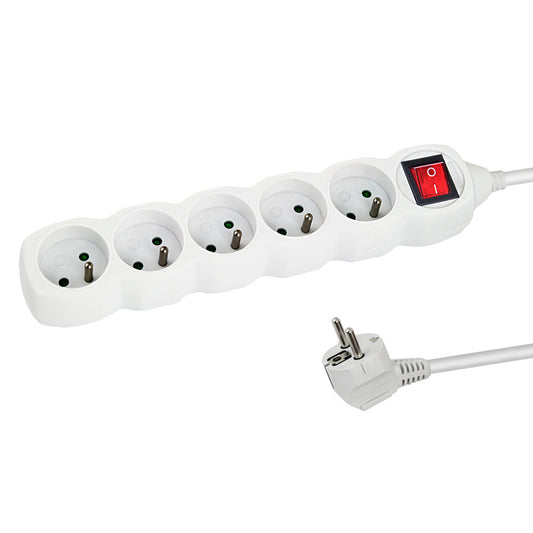 ESPERANZA POWER STRIP 5 SOCKETS SWITCH 3M WHITE_0