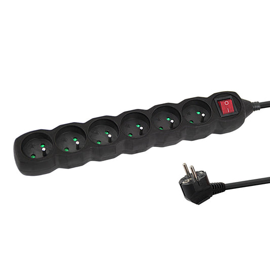 ESPERANZA POWER STRIP 6 SOCKETS SWITCH 1.5M BLACK_0