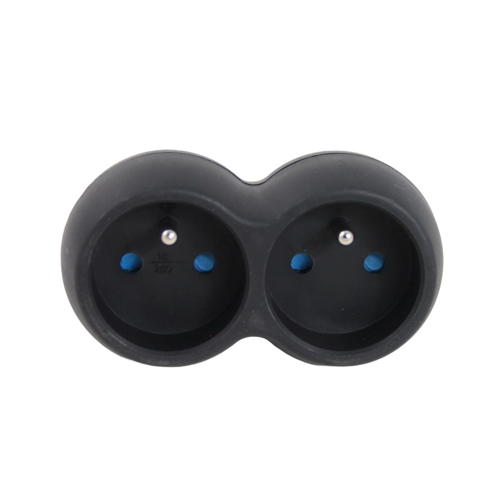 ESPERANZA ELEC. SOCKET SPLITTER 2 SOCKET BLACK_0