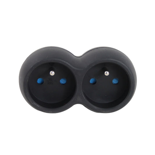 ESPERANZA ELEC. SOCKET SPLITTER 2 SOCKET BLACK_0