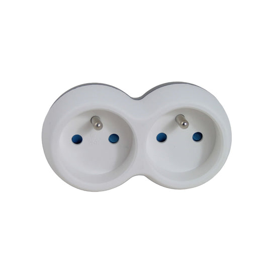 ESPERANZA ELEC. SOCKET SPLITTER 2 SOCKET WHITE/GREY_0