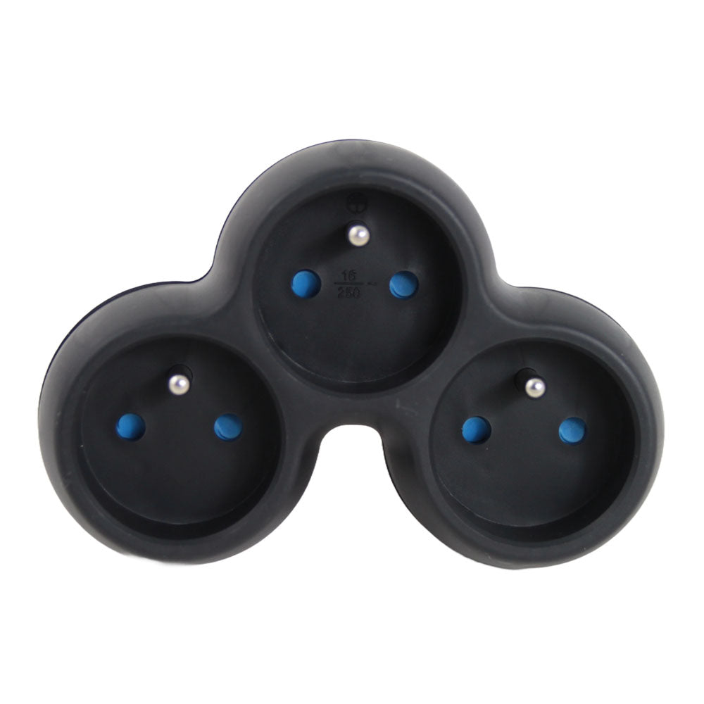 ESPERANZA ELEC. SOCKET SPLITTER 3 SOCKET BLACK_0