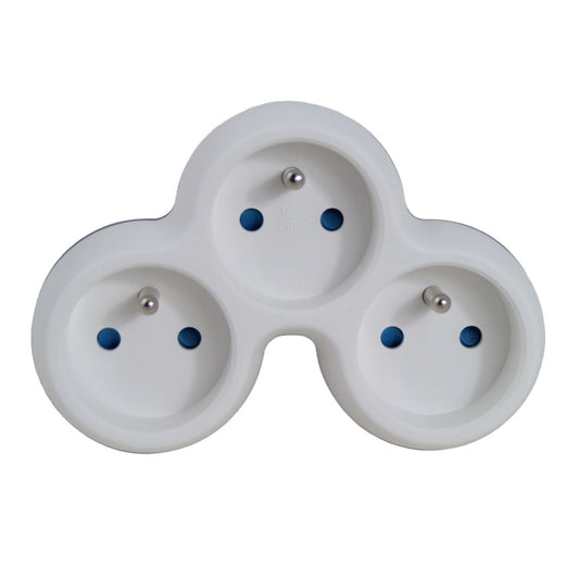 ESPERANZA ELEC. SOCKET SPLITTER 3 SOCKET WHITE/GREY_0