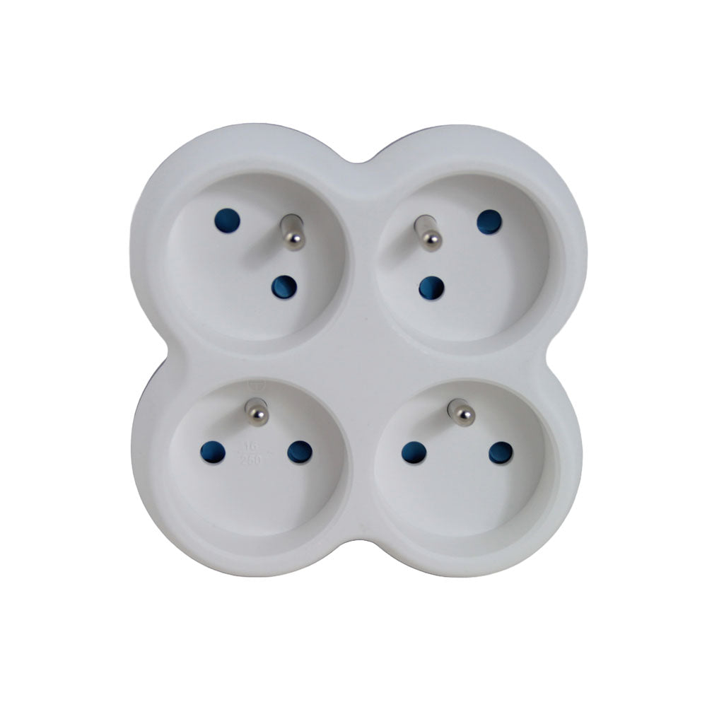 ESPERANZA ELEC. SOCKET SPLITTER 4 SOCKET WHITE/GREY_0
