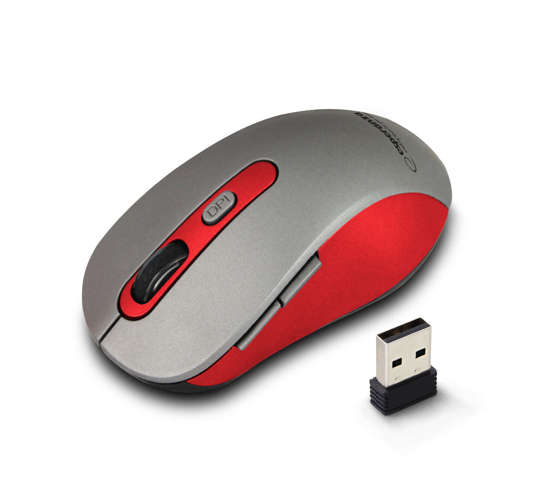 ESPERANZA WIRELESS 2.4GHZ OPTICAL MOUSE 6D USB ADARA RED_0