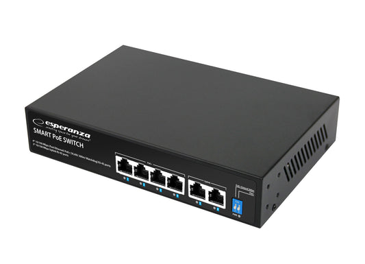 ESPERANZA 4 PoE+2 UPLINK PORT ETHERNET SWITCH 10/100 SPINNER_0