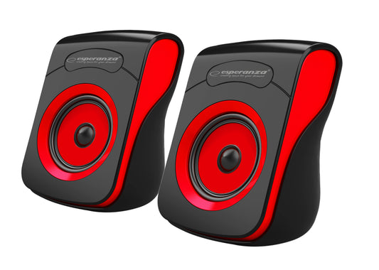 ESPERANZA USB STEREO SPEAKERS 2.0 FLAMENCO BLACK/RED_0
