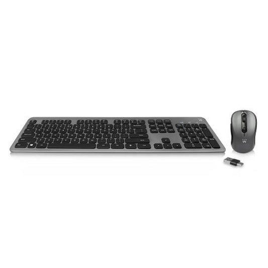 Teclado e Rato Wireless EWENT / Cinza Titânio_0