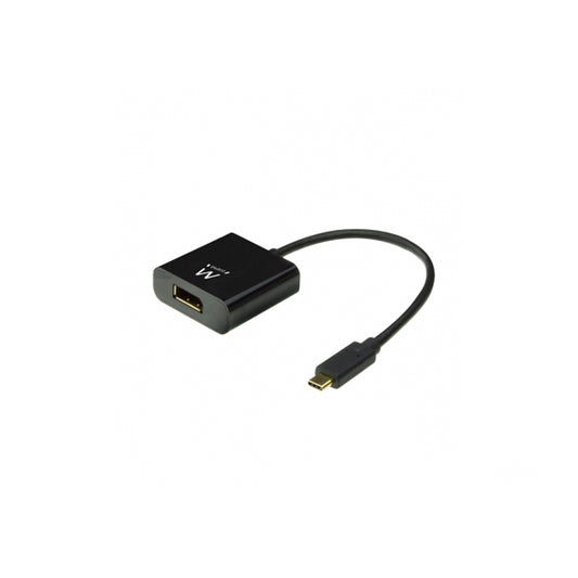 Adaptador de Vídeo Ewent / 0,15 m / USB Tipo C / DisplayPort / Preto_0