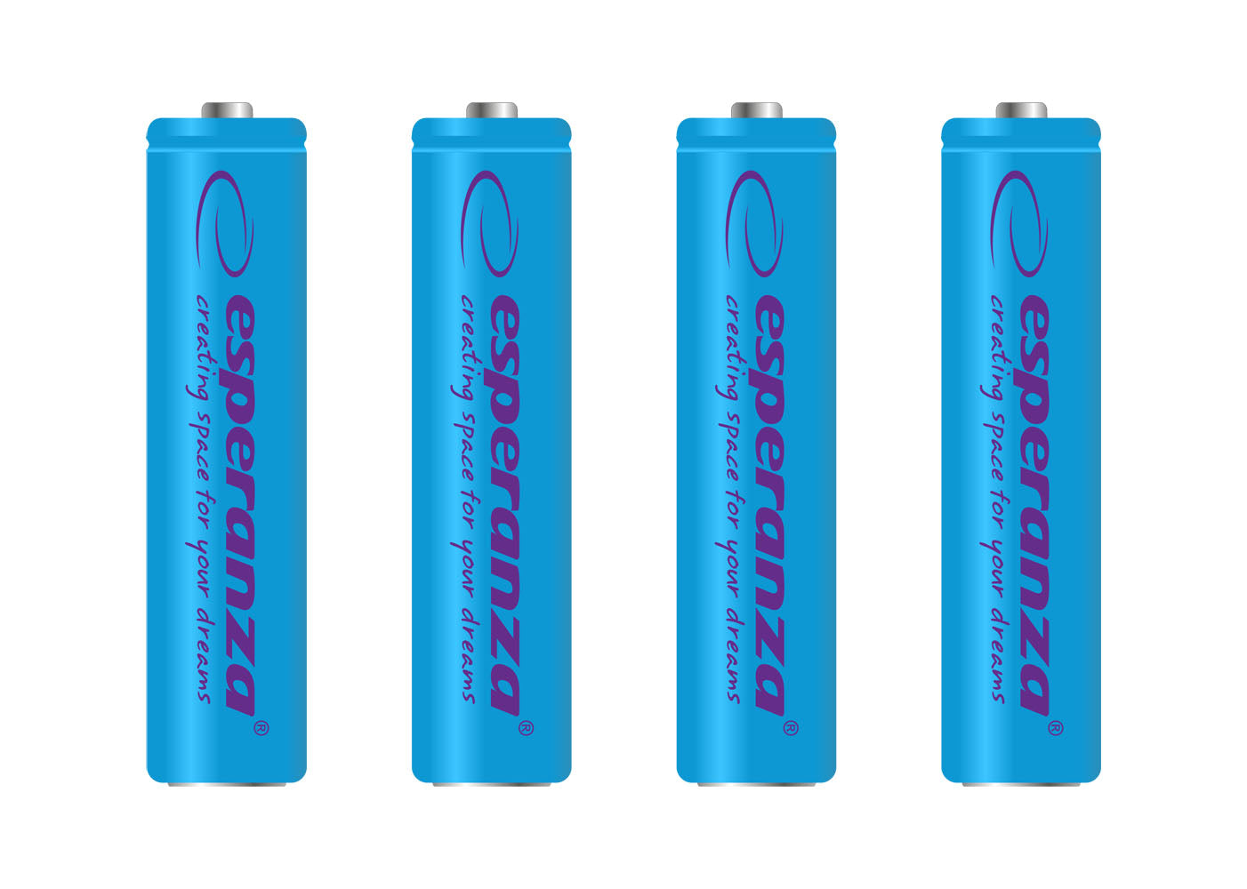 ESPERANZA RECHARGEABLE BATTERIES Ni-MH AAA 1000MAH 4PCS. BLUE
_0