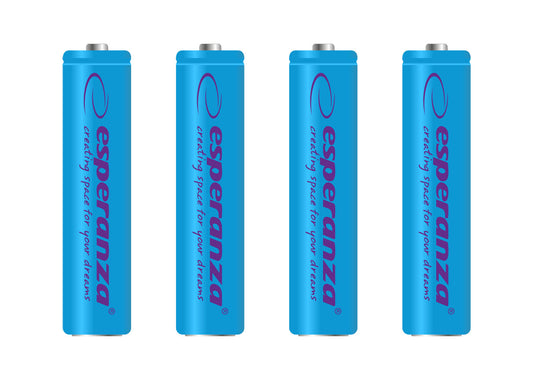 ESPERANZA RECHARGEABLE BATTERIES Ni-MH AAA 1000MAH 4PCS. BLUE
_0